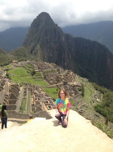 This is me on a rock over looking Machu Picchu.